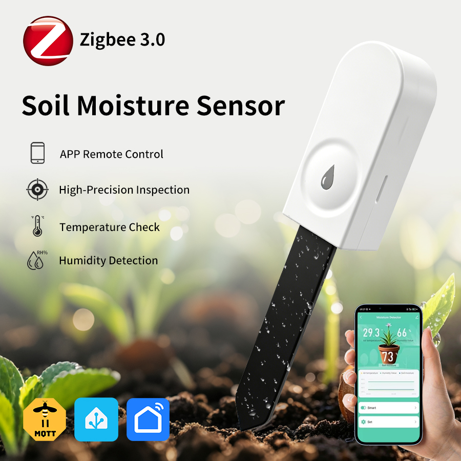 Woodworking Apps - Датчик влажности почвы Tuya Zigbee3.0, детектор