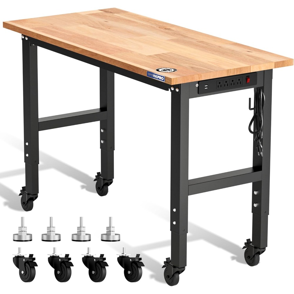 Workbench Woodworking - Гаражный верстак, регулируемый верстак 48X22 с