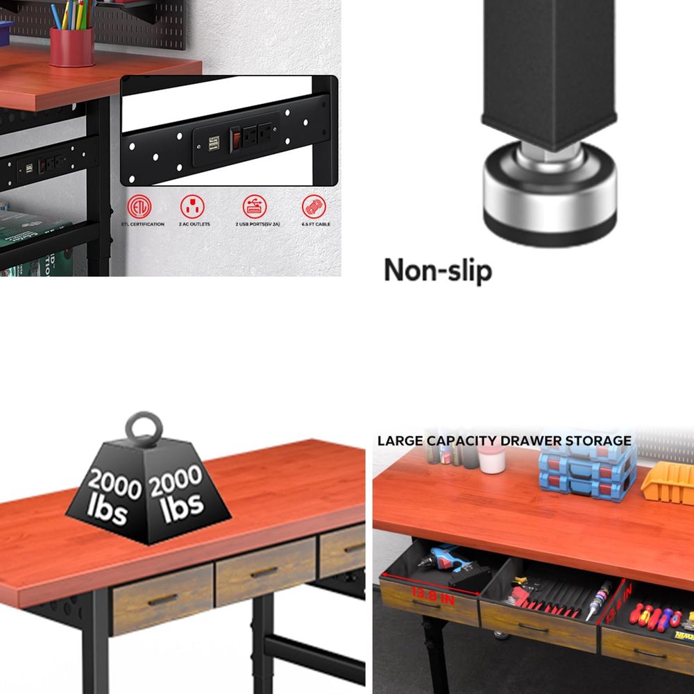Рабочий стол с регулируемой вы – обзор и цена Workbench Woodworking