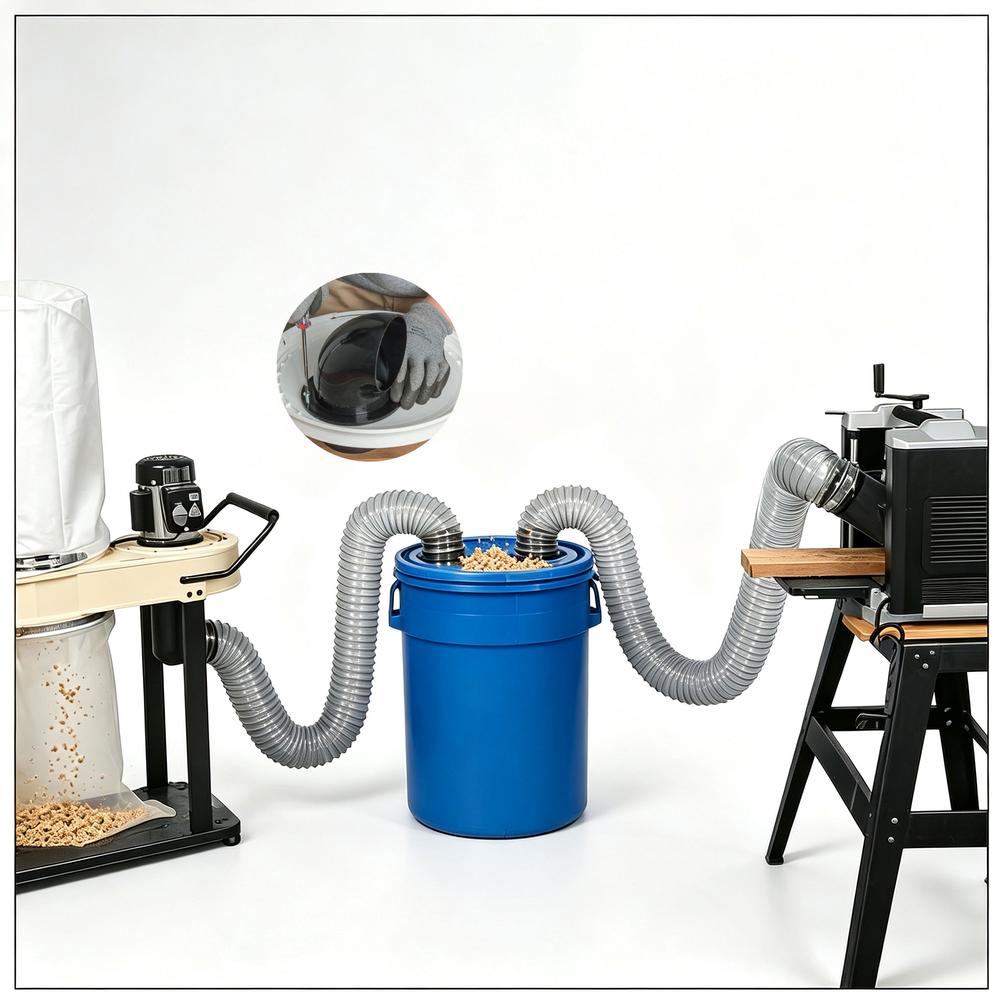 100-миллиметровый адаптер для  – обзор и цена Woodworking Dust Collector